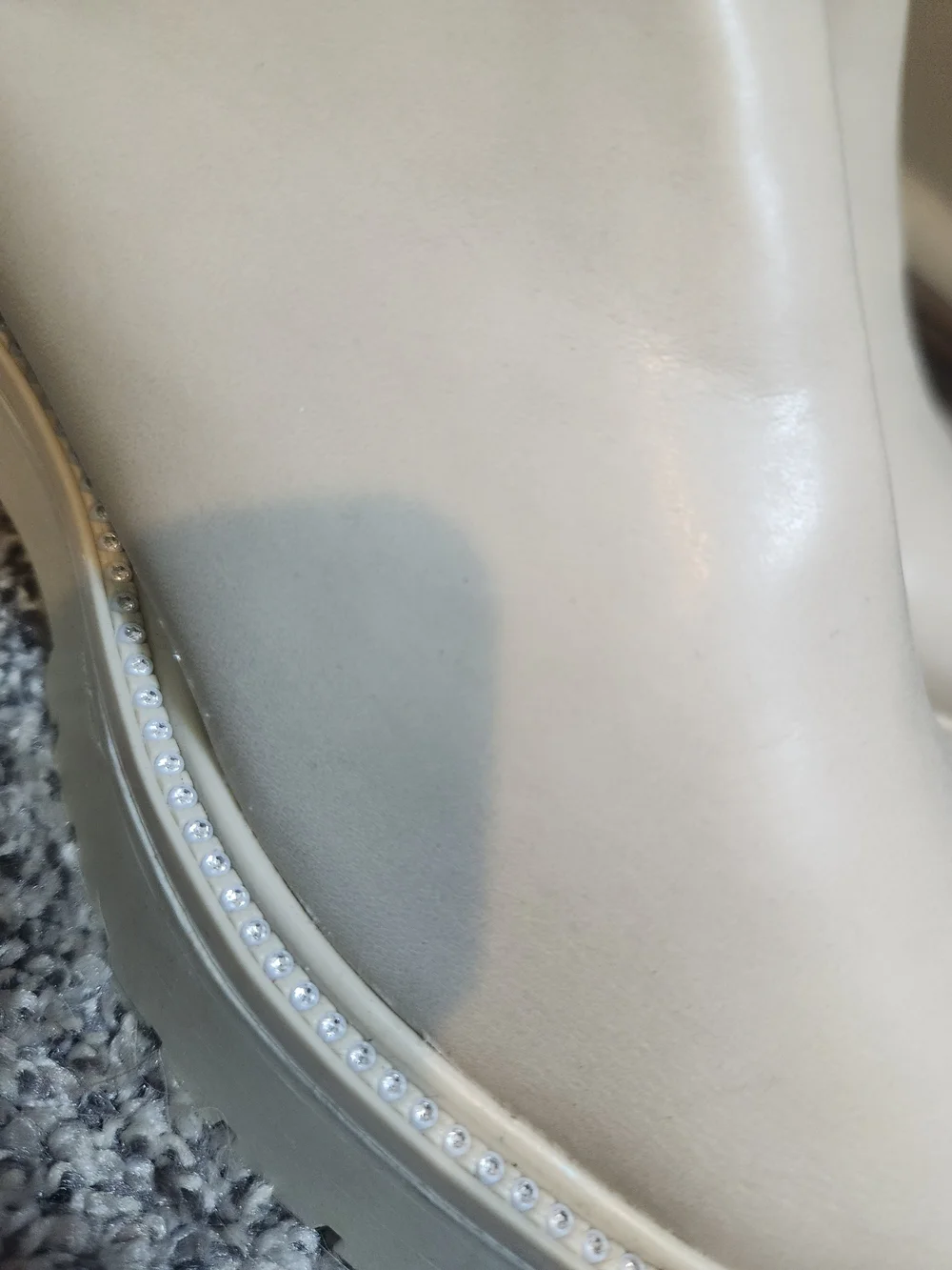Time and Tru Cream Platform Ankle Boots